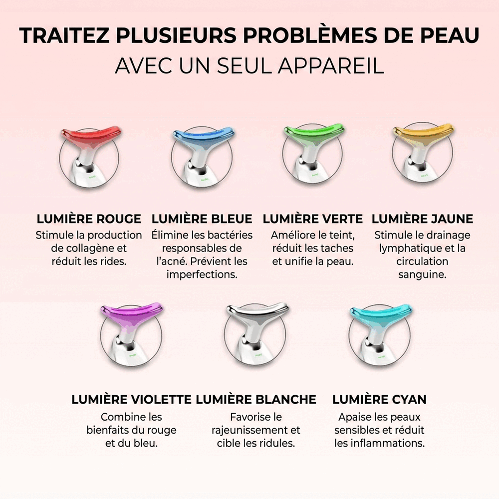 7 couleurs LED disponibles