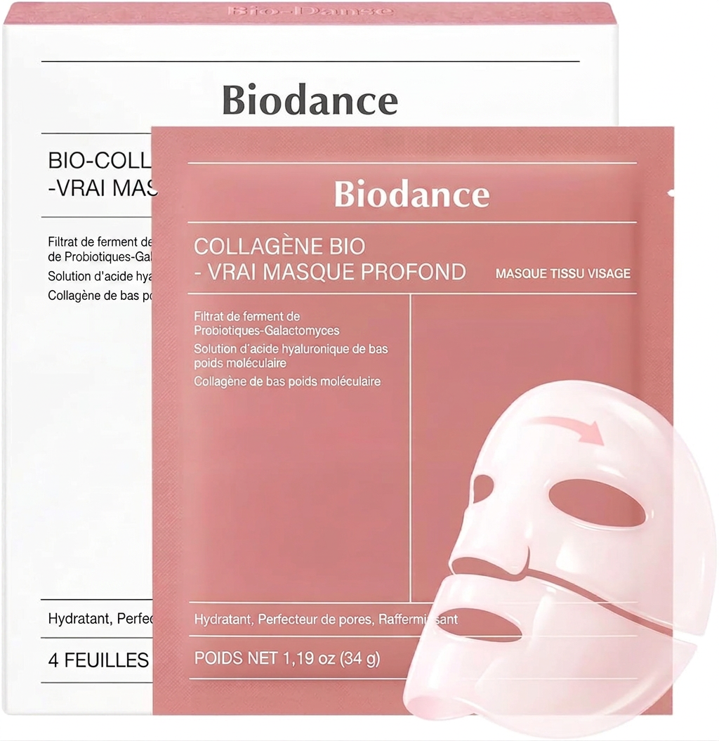 Boîte 4 sheets Bio Collagen Real Deep Mask