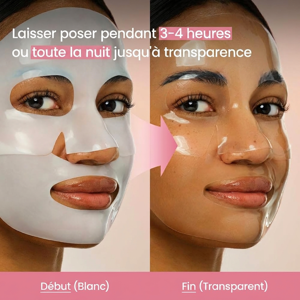 Posez 3-4 h ou toute la nuit jusqu'à transparence